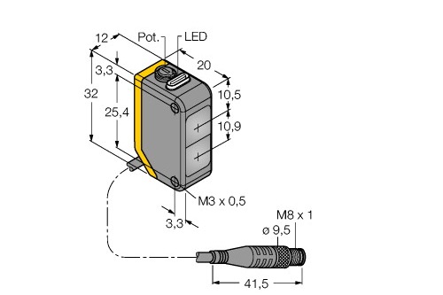 TURCK/圖爾克從傳感器DO800-Q18-VN6X2-V1141-0.15